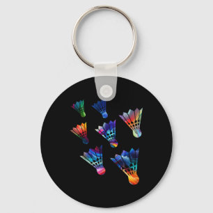 Badminton Shuttle Sports Athlete Vibrant Sporty  Key Ring