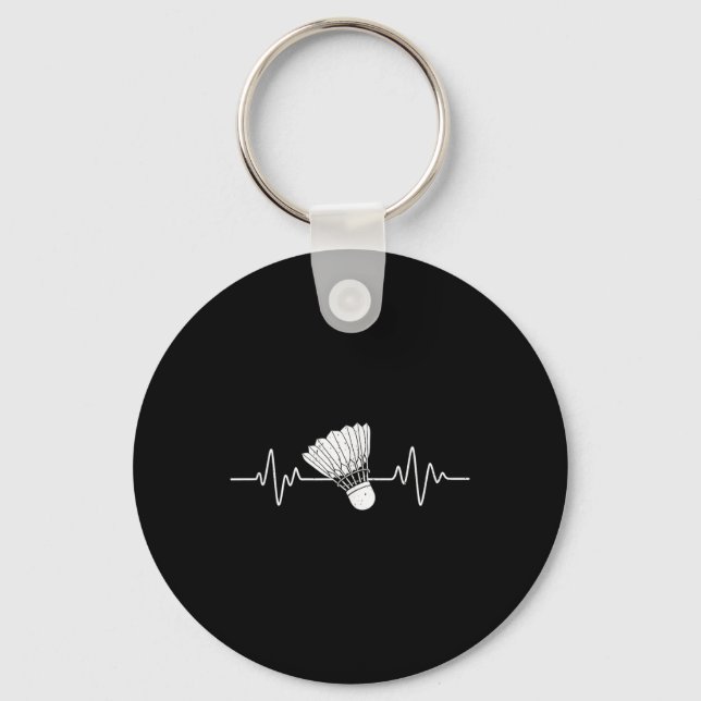 Badminton Shuttle Sports Team Player Funny Badmint Key Ring (Front)