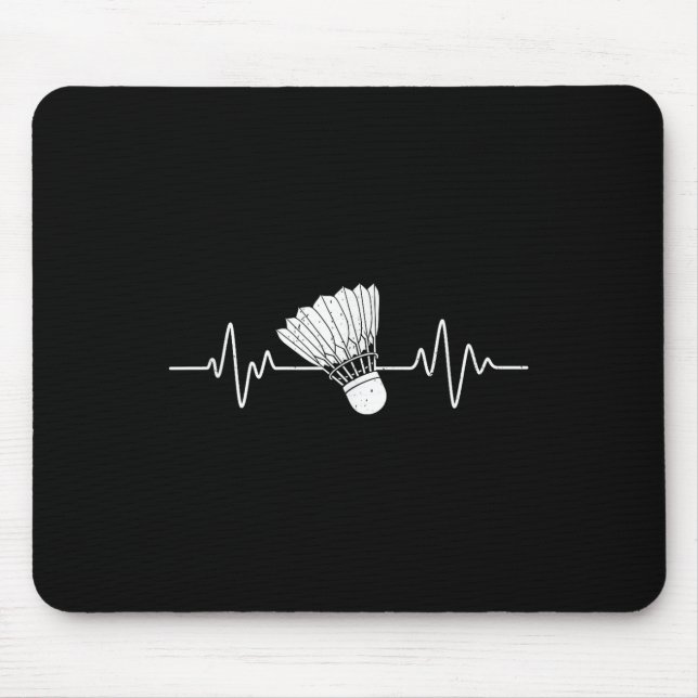 Badminton Shuttle Sports Team Player Funny Badmint Mouse Pad (Front)