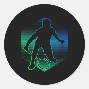 Badminton Shuttle Squash Womens Badminton Player  Classic Round Sticker