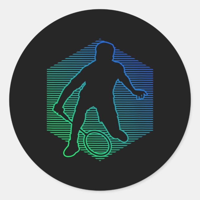 Badminton Shuttle Squash Womens Badminton Player  Classic Round Sticker (Front)