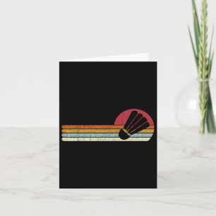 Badminton Shuttle Sunset Distressed  Card