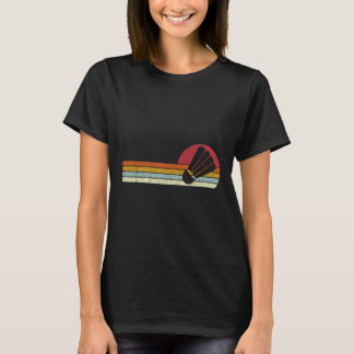 Badminton Shuttle Sunset Distressed T-Shirt