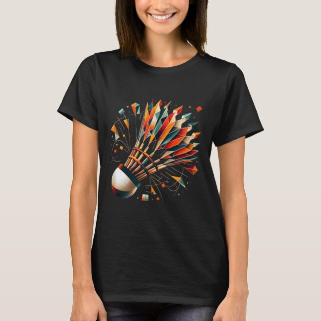 Badminton Shuttle  T-Shirt (Front)