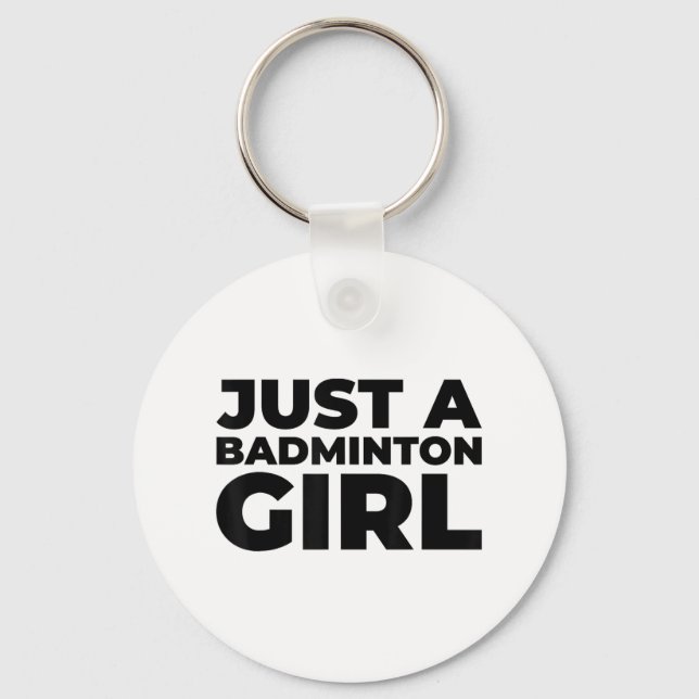 Badminton Shuttle Team Racket - Just A Badminton G Key Ring (Front)