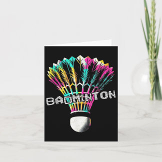 Badminton Shuttle - Vintage Colourful Badminton Lo Card