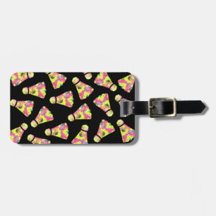 Badminton Shuttlecock Art Colourful pattern gift Luggage Tag