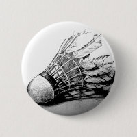 Badminton shuttlecock button pin