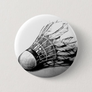 Badminton shuttlecock button pin