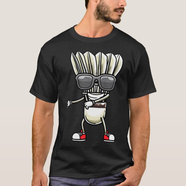 Badminton Shuttlecock Dancing T-Shirt (Front)