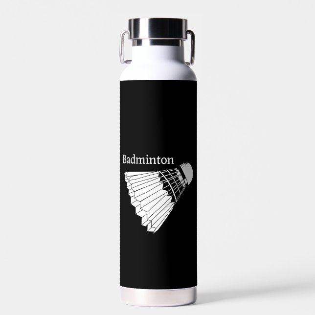 Badminton Shuttlecock Design  Water Bottle (Front)