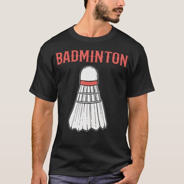 Badminton Shuttlecock Iconic Fun Design T-Shirt (Front)