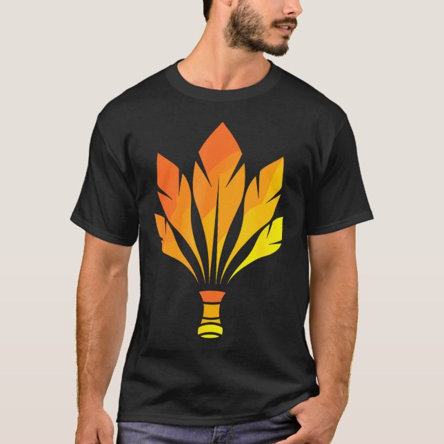 Badminton Shuttlecock Player Featherball T-Shirt (Front)