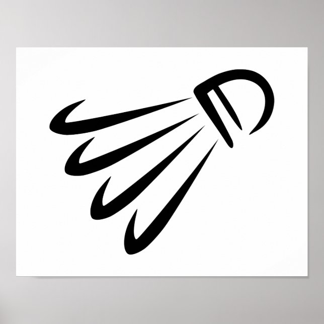 Badminton shuttlecock poster (Front)