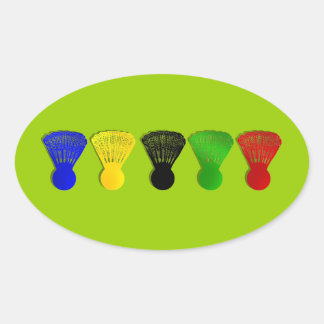 badminton shuttlecock sports oval sticker