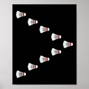 Badminton - Shuttles Flying In V Formation Poster