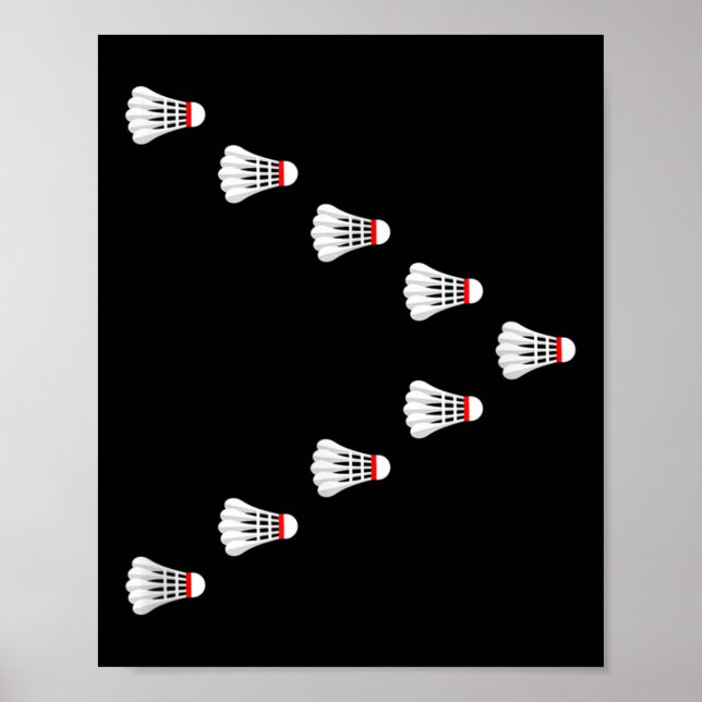 Badminton - Shuttles Flying In V Formation  Poster (Front)