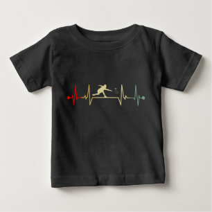 Badminton Single Indoor Heartbeat Vintage Baby T-Shirt