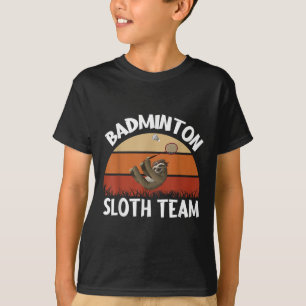 Badminton Sloth Team Design For Badminton Players T-Shirt