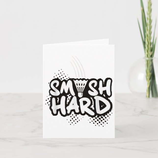 Badminton Smash Hard Champion Gift  Card (Front)