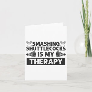 Badminton Smashing Shuttles Racquet Sport Card