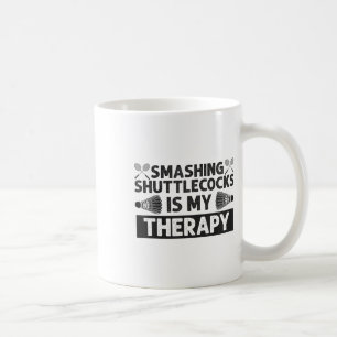Badminton Smashing Shuttles Racquet Sport  Coffee Mug
