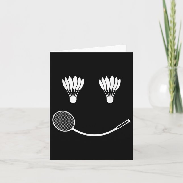 Badminton Smile Love Team Player Coach  Card (Front)