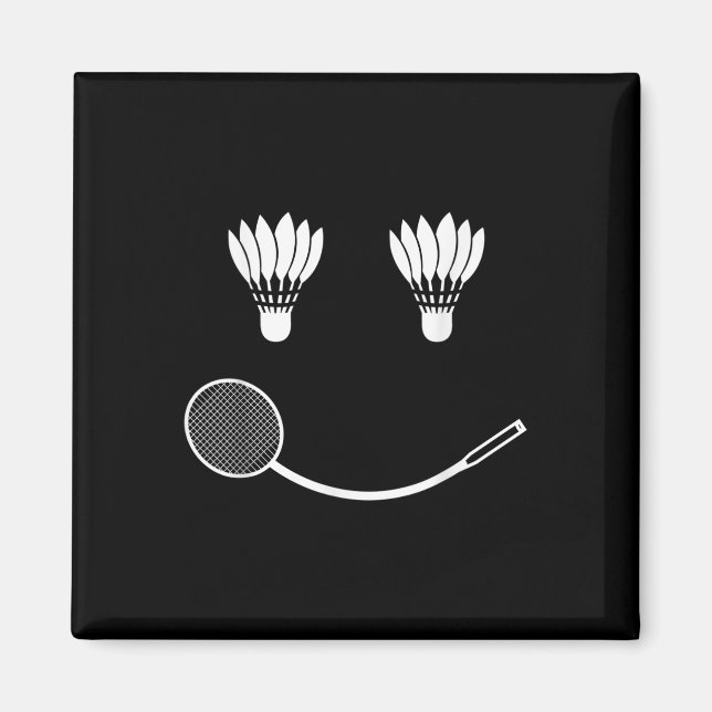 Badminton Smile Love Team Player Coach  Magnet (Front)