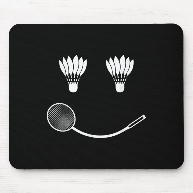 Badminton Smile Love Team Player Coach  Mouse Pad (Front)