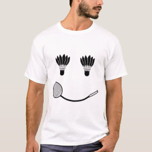 Badminton Smile Love Team Player Coach  T-Shirt