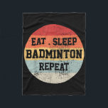 Badminton Sport Player Retro Vintage Funny Gift  Fleece Blanket<br><div class="desc">Badminton Sport Player Retro Vintage Funny Gift</div>