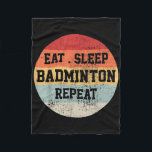 Badminton Sport Player Retro Vintage Funny Gift  Fleece Blanket<br><div class="desc">Badminton Sport Player Retro Vintage Funny Gift</div>
