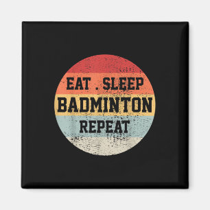 Badminton Sport Player Retro Vintage Funny Gift Magnet