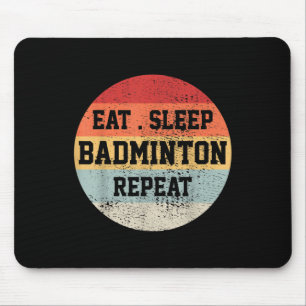 Badminton Sport Player Retro Vintage Funny Gift  Mouse Pad