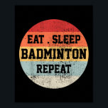 Badminton Sport Player Retro Vintage Funny Gift  Poster<br><div class="desc">Badminton Sport Player Retro Vintage Funny Gift</div>