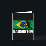 Badminton Sport, Retro Brazil Flag, Brazilian  Card<br><div class="desc">Badminton Sport,  Retro Brazil Flag,  Brazilian</div>
