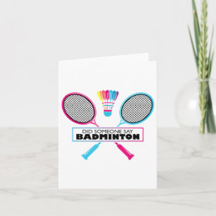 Badminton Sports Hobby Shuttle Retro Card