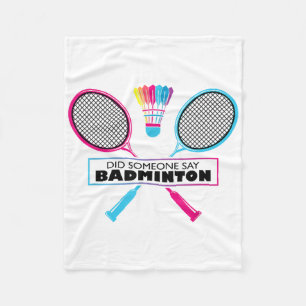 Badminton Sports Hobby Shuttle Retro Fleece Blanket