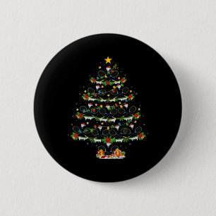Badminton Sports Lover Lighting Badminton Christma 6 Cm Round Badge
