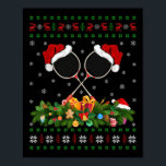 Badminton Sports Lover Xmas Santa Ugly Badminton C Poster<br><div class="desc">Badminton Sports Lover Xmas Santa Ugly Badminton Christmas</div>