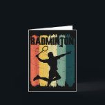 Badminton Sports Retro Vintage Badminton Player  Card<br><div class="desc">Badminton Sports Retro Vintage Badminton Player</div>