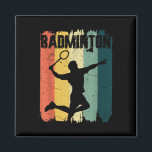 Badminton Sports Retro Vintage Badminton Player  Magnet<br><div class="desc">Badminton Sports Retro Vintage Badminton Player</div>