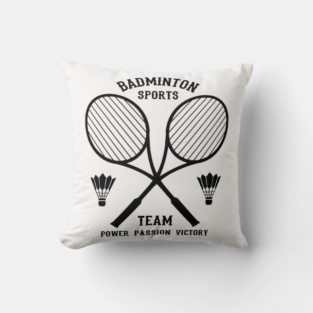 Badminton Sports Team Cushion (Front)