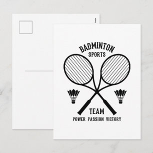 Badminton Sports Team Holiday Postcard