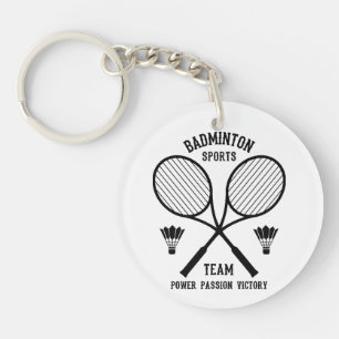 Badminton Sports Team Key Ring