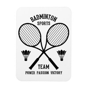 Badminton Sports Team Magnet