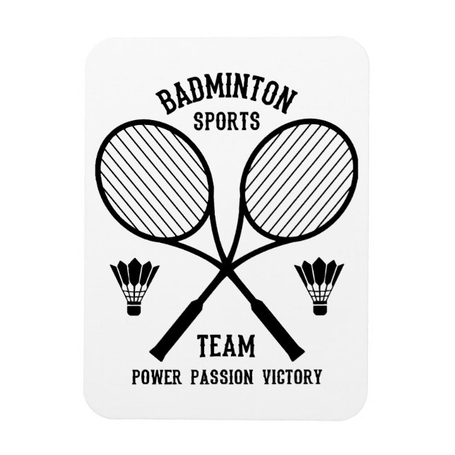 Badminton Sports Team Magnet (Vertical)