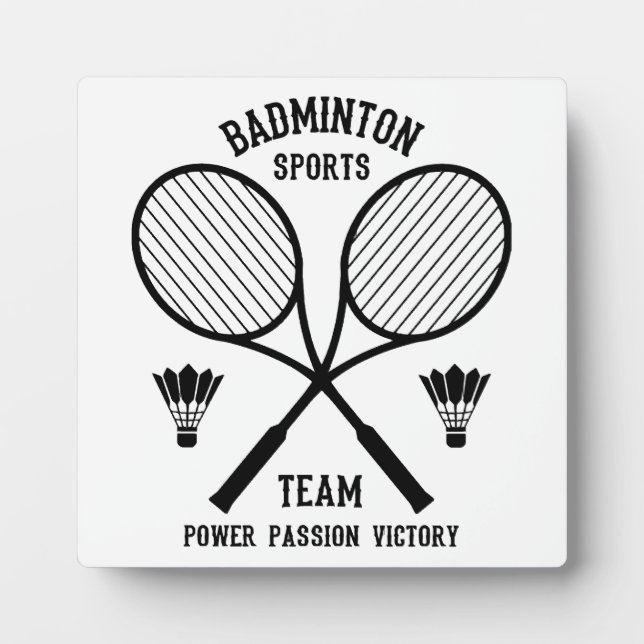Badminton Sports Team Plaque (Front)