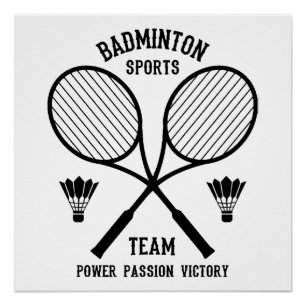 Badminton Sports Team Poster