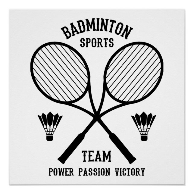 Badminton Sports Team Poster (Front)